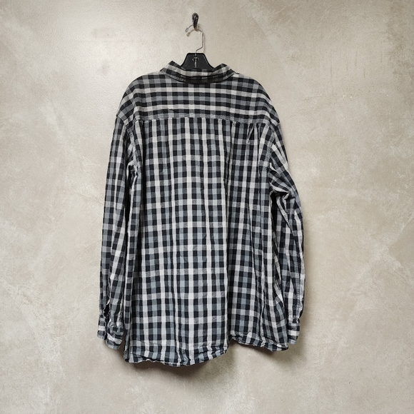 Carhartt Relaxed Fit Black and Gray Checked Long Sleeve Shirt Size 3XL - Picture 5 of 7